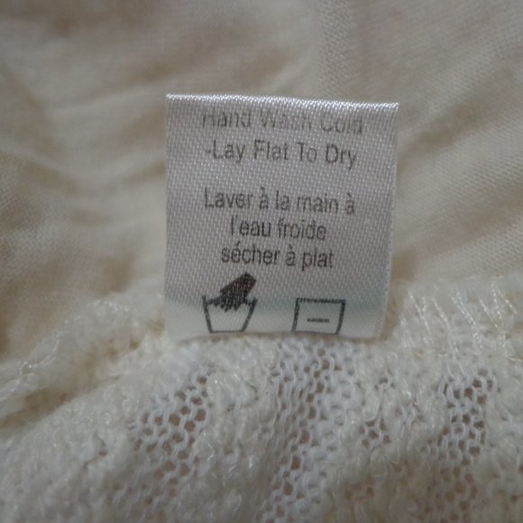 FIRM NWT Anthropologie one september Laceveiled Pullover XS Ivory 3/4 Sleeves - Picture 12 of 16